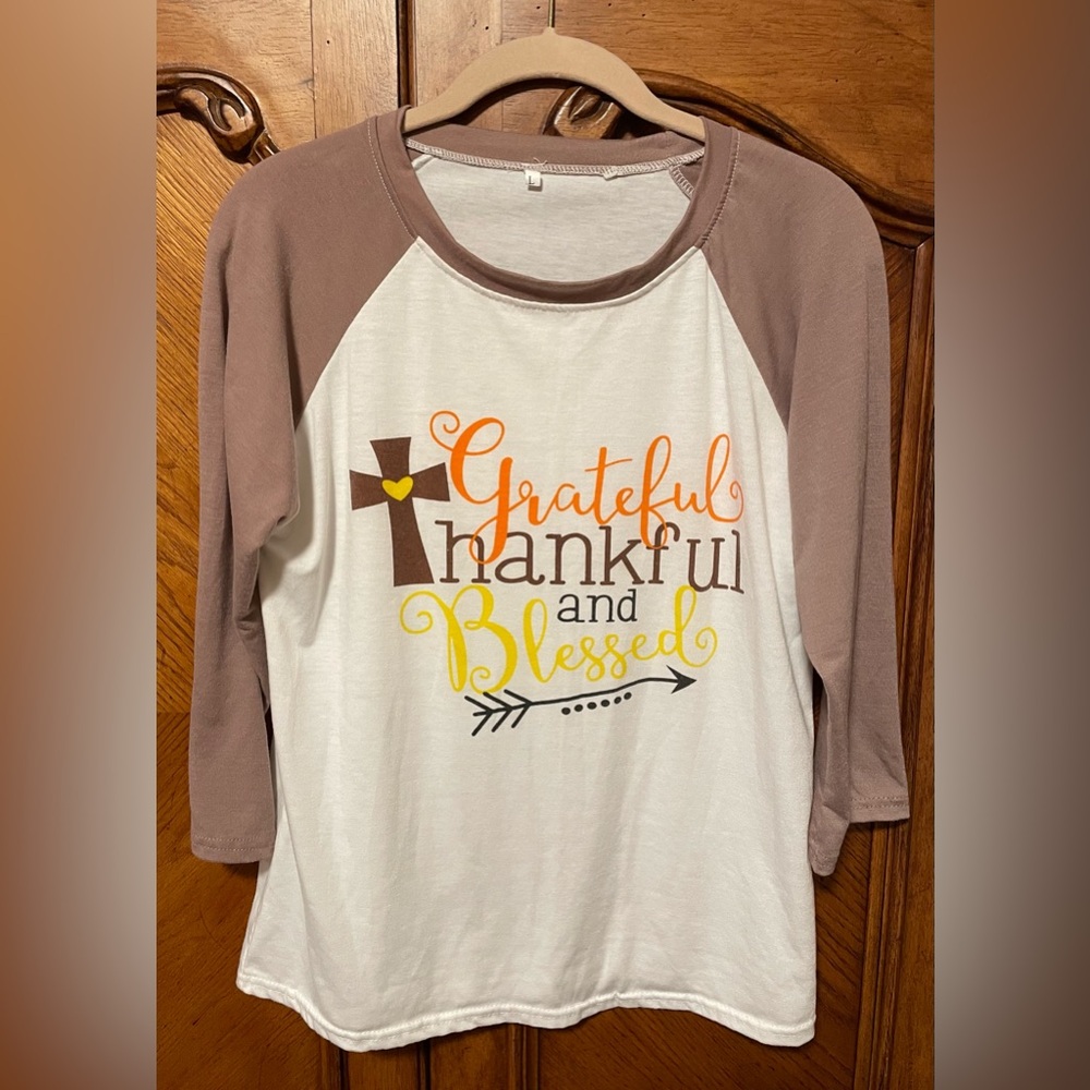 Grateful Thankful & Blessed tee